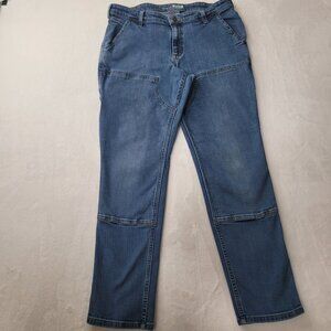 Carhartt Women's Double Knee Relaxed Fit Blue Denim Jeans Size 12 Regular